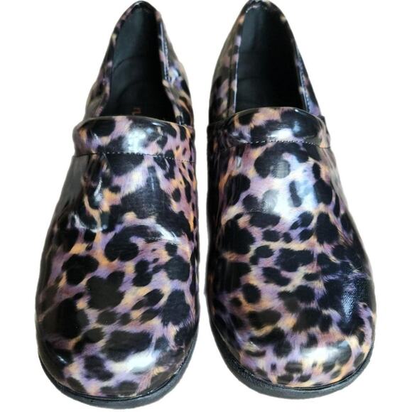 Safe T Step Leopard Print Comfort Clogs Workwear size 8 - Picture 3 of 5
